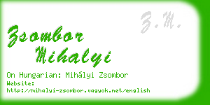 zsombor mihalyi business card